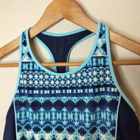 Lands End Tankini Swim Top Tie Dye Soft Cups - Picture 5 of 10